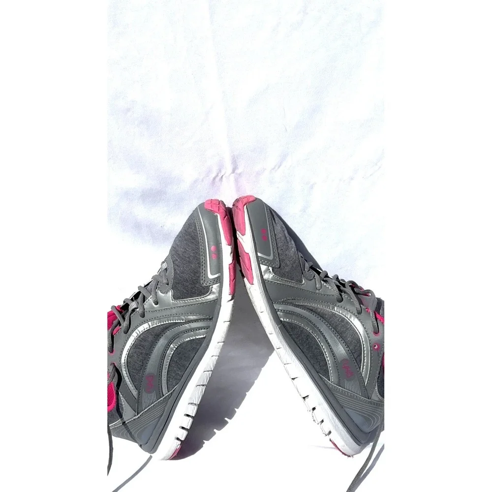 Ryka Aries Gray/pink Women's Textile Athletic Walking Shoes 9.5 M NWOT‎